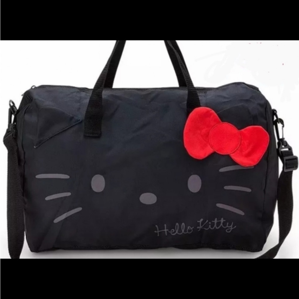 New Sanrio hello kitty black travel duffle bag